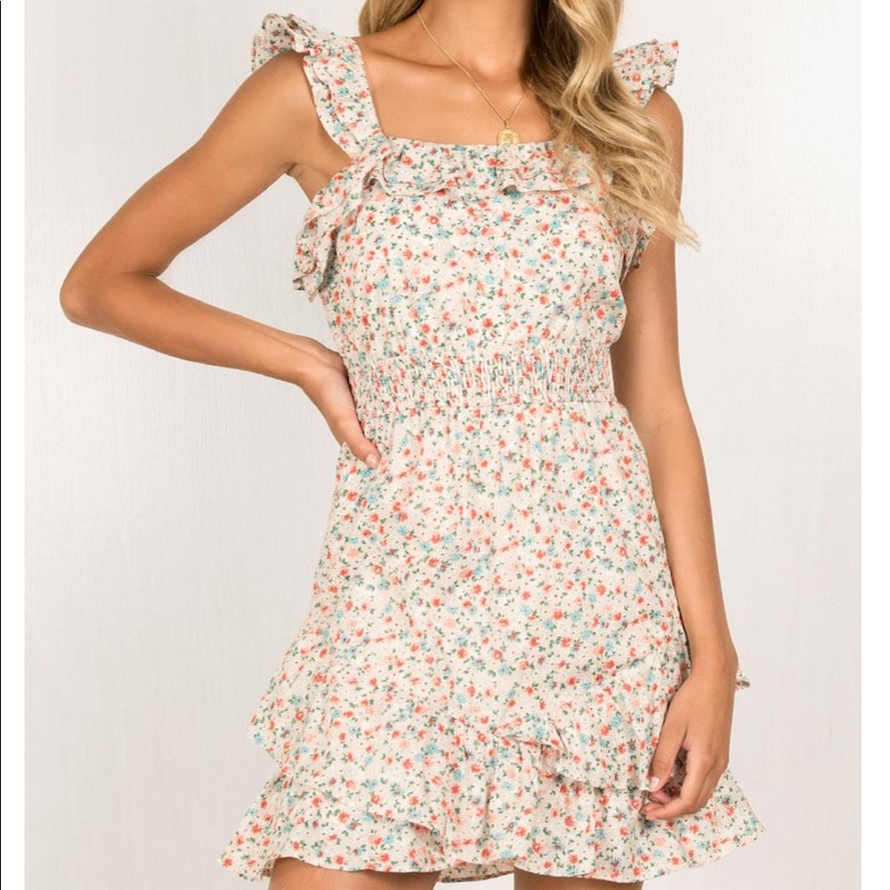Floral mini summer dress